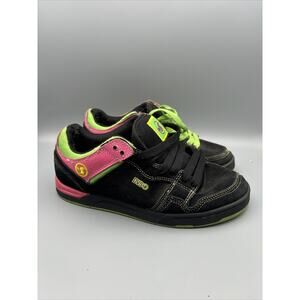 Vintage DVS Riker Skateboard Shoes Fat Tongue Women’s Size 8 Y2K Pink Green